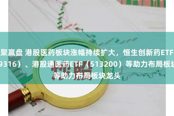 聚赢盘 港股医药板块涨幅持续扩大，恒生创新药ETF（159316）、港股通医药ETF（513200）等助力布局板块龙头