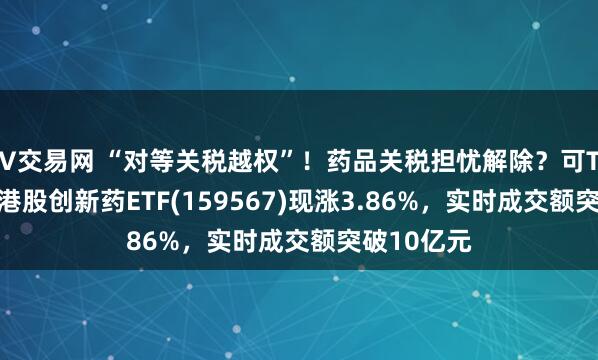 V交易网 “对等关税越权”！药品关税担忧解除？可T+0交易的港股创新药ETF(159567)现涨3.86%，实时成交额突破10亿元