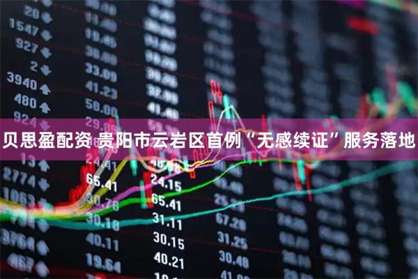 贝思盈配资 贵阳市云岩区首例“无感续证”服务落地